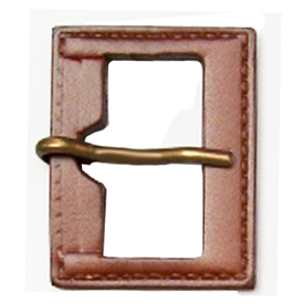 Leather buckle 40 mm with prong attached